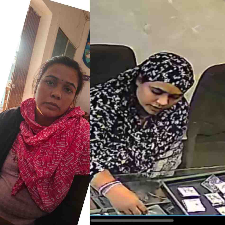 दुर्ग पुलिस की बड़ी कार्रवाई, ज्वेलरी शॉप से चोरी करने वाली महिला गिरफ्तार चोरी के सोने के टॉप्स और स्कूटी बरामद
